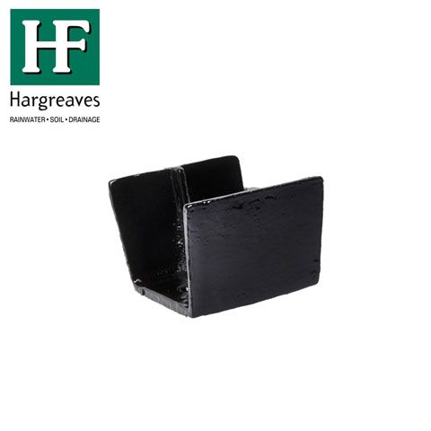 Product image for Cast Iron Box Guttering Union Joint 100mm x 75mm - Black Finish
