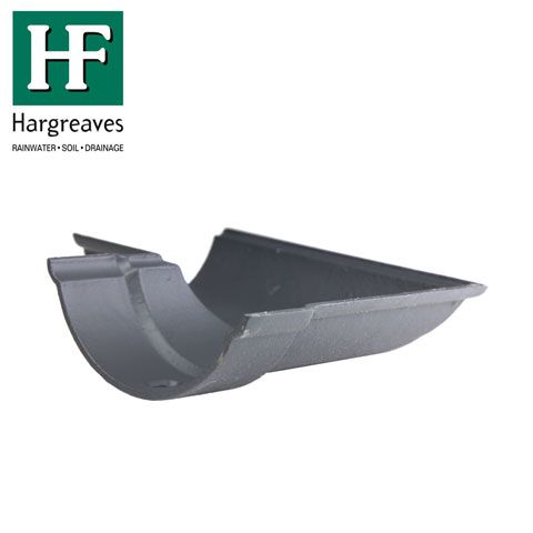 Product image for Cast Iron Beaded Guttering Left Hand 90dg Bend - 115mm Primed Finish