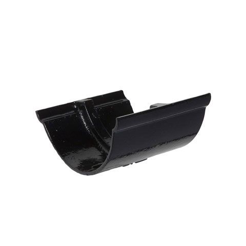 Product image for Cast Iron Beaded Guttering Union Joint - 100mm Black Finish