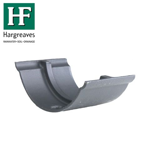 Product image for Cast Iron Beaded Guttering Union Joint - 150mm Black Finish
