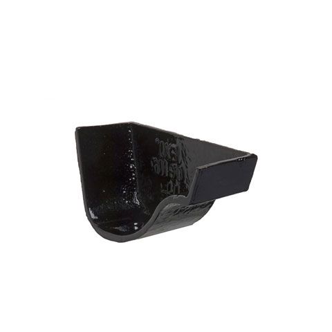 Product image for Cast Iron OG Guttering External Stopend - 100mm Black Finish