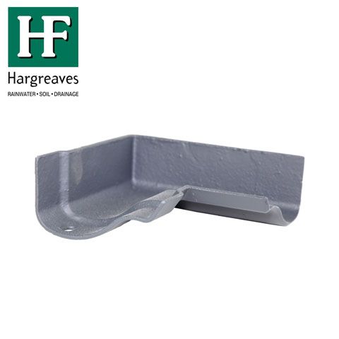 Product image for Cast Iron OG Guttering 90Dg Internal Angle - 100mm Primed Finish