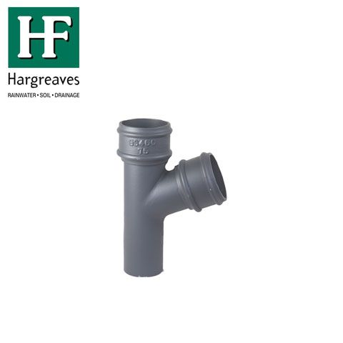 Product image for Cast Iron Round Downpipe 112.5dg Branch 75mm - Primed Finish