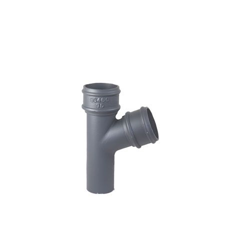 Product image for Cast Iron Round Downpipe 112.5dg Branch 150mm - Primed Finish