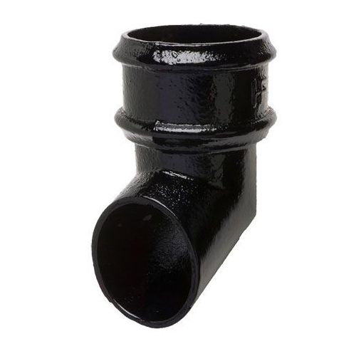 Product image for Cast Iron Round Downpipe Shoe 100mm - Black Finish