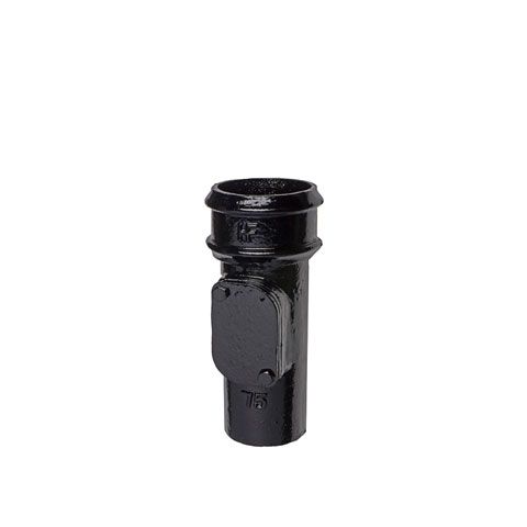 Product image for Cast Iron Round Downpipe Access Point 100mm - Black Finish