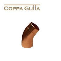 Image of Metal Gutta Copper Round 80mm Downpipe Bend - 40dg