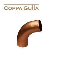Image of Metal Gutta Copper Round 80mm Downpipe Bend - 72dg