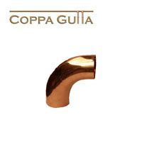 Product image for Metal Gutta Copper Round 100mm Downpipe Bend - 85dg