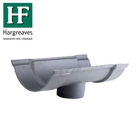 Product image for Cast Iron Beaded Guttering Running 125 x 75mm Outlet - Primed Finish
