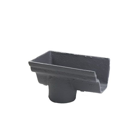 Product image for Cast Iron Notts OG Guttering Dropend Internal Outlet 115x75mm - Primed