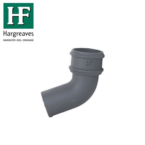 Product image for Cast Iron Round Downpipe 112.5dg Bend 75mm - Primed Finish