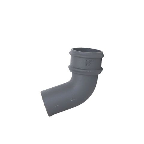 Product image for Cast Iron Round Downpipe 112.5dg Bend 75mm - Primed Finish
