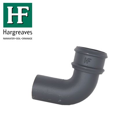 Product image for Cast Iron Round Downpipe 92.5dg Bend 150mm - Primed Finish