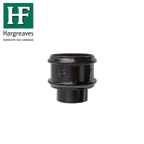 Product image for Cast Iron Round Downpipe Loose Socket 100mm - Black Finish