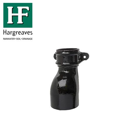 Product image for Cast Iron Round Downpipe Anti Splash Eared Shoe 65mm - Black Finish