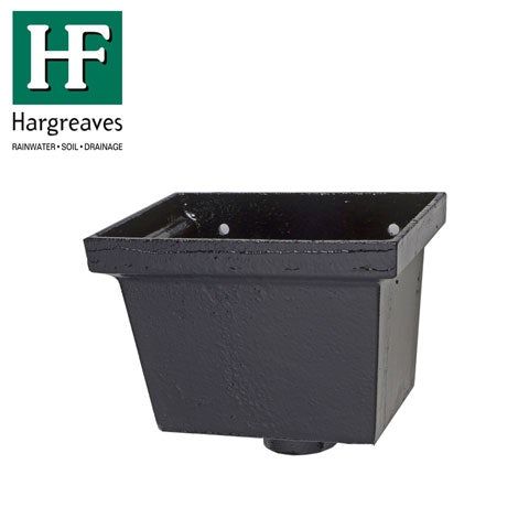 Product image for Cast Iron Hopper Head H460 75mm Outlet 255mm x 178mm x 178mm - Black