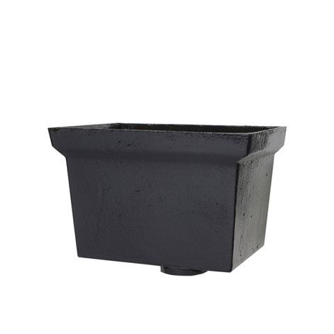 Product image for Cast Iron Hopper Head H460 65mm Outlet 305mm x 250mm x 200mm - Black