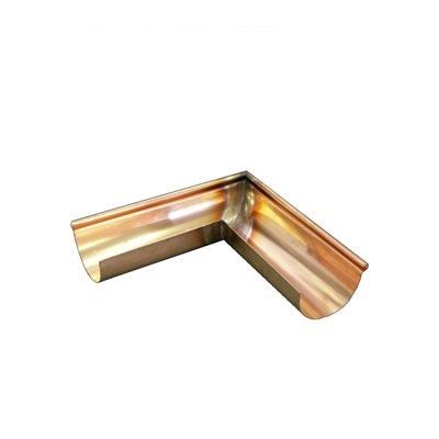 Product image for Metal Gutta Copper 125mm Half Round Gutter External Corner - 135dg
