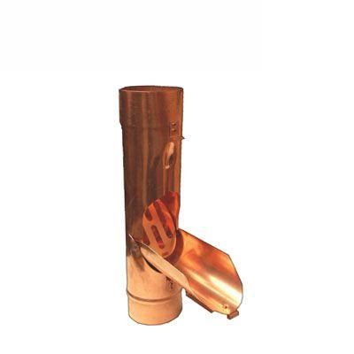 Product image for Metal Gutta Copper Round 100mm Downpipe Rainwater Diverter