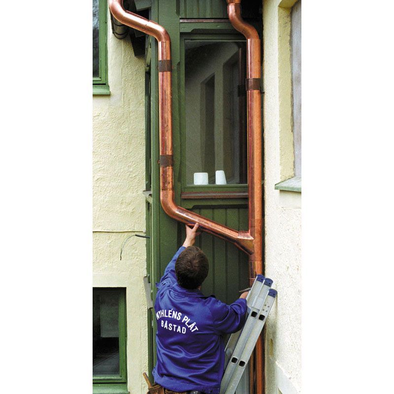 Image of Lindab 125mm Copper 90dg External Gutter Corner