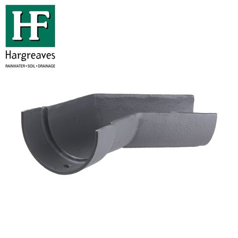 Product image for Cast Iron Deep Style Guttering 135Dg Right Hand Angle - 100mm Primed