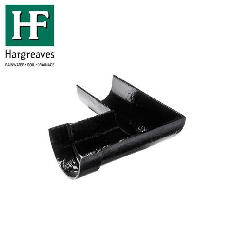Product image for Cast Iron Deep Style Guttering 90Dg Left Hand Angle - 100mm Black