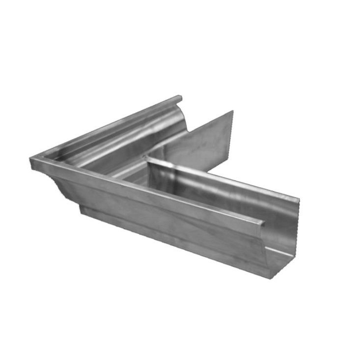 Image of Metal Gutta Zinc 127mm Ogee Gutter External Corner - 135dg