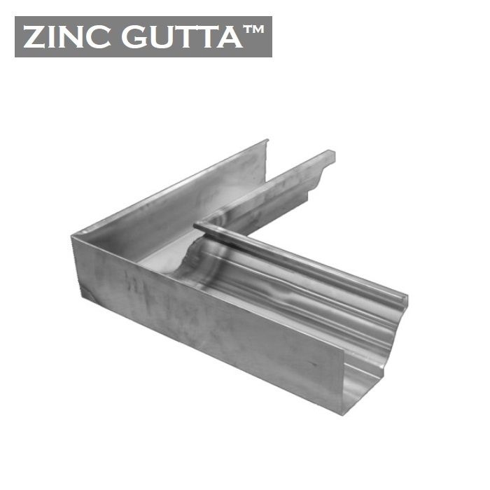Product image for Metal Gutta Zinc 127mm Ogee Gutter Internal Corner - 90dg