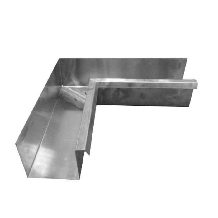 Product image for Metal Gutta Zinc 120mm Box Gutter Internal Corner - 90dg