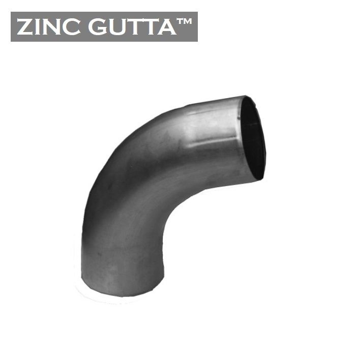 Product image for Metal Gutta Zinc Round 80mm Downpipe Bend - 72dg
