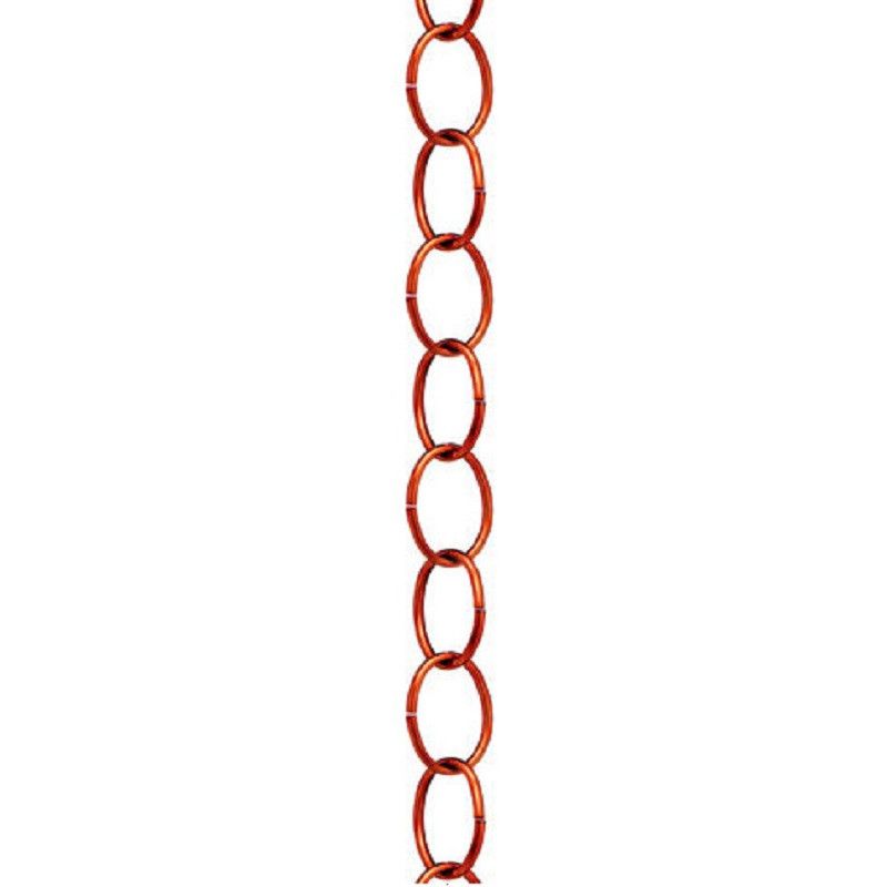 Image of Metal Gutta Copper Downpipe Hollow Rainchain - 2.5m