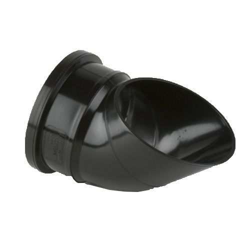 Product image for Brett Martin Plastic Guttering Industrial Downpipe Shoe 112.5dg 110mm - Black