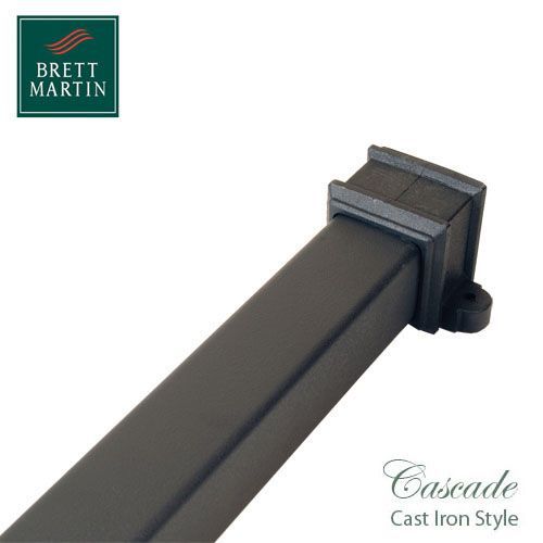Product image for Cascade Cast Iron Style 65mm x 2.5m Socketed Pipe With Lugs - Black