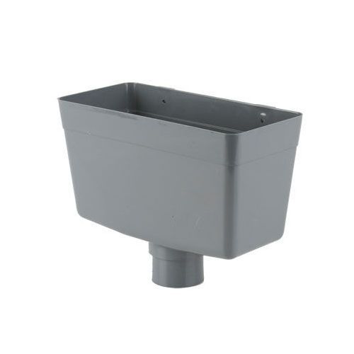 Product image for Brett Martin Plastic Guttering Round Style Downpipe Hopper Head 68mm - Grey