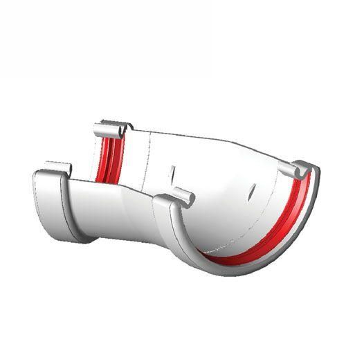 Product image for Freeflow 150 Degree Half Round Style Plastic Guttering Angle - White