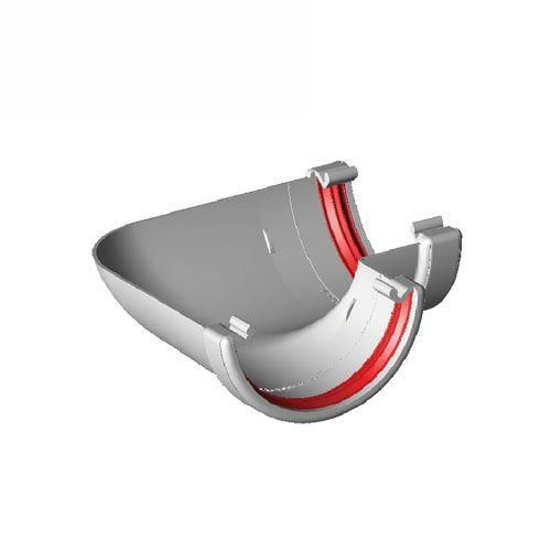 Image of Freeflow 90 Degree Half Round Style Plastic Guttering Angle - White