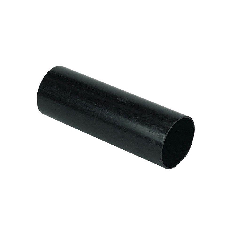 Image of FloPlast Plastic Guttering 68mm Black Round Downpipe - 2.5m Length