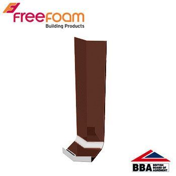 Product image for uPVC Fascia Board Internal Corner (Square Edged) 135d - 300mm Brown