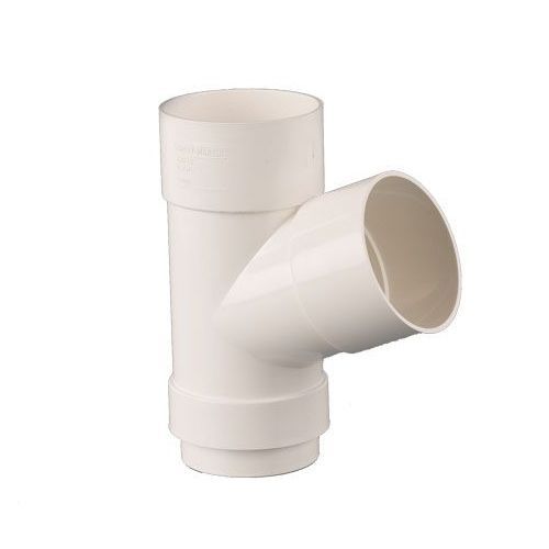 Product image for Brett Martin Plastic Guttering Round Style Downpipe 112.5 Degree Branch 68mm White