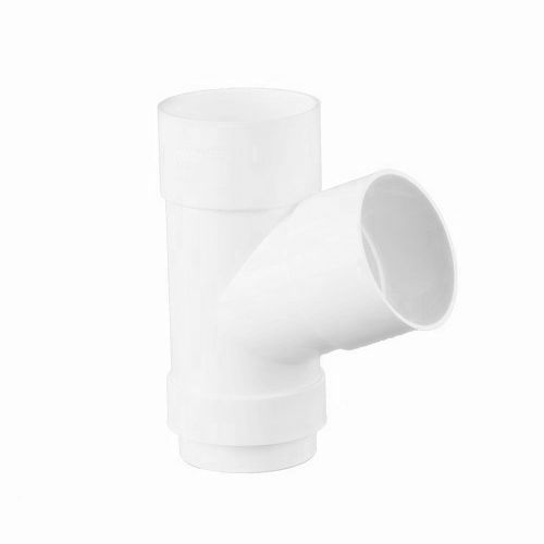 Product image for Brett Martin Plastic Guttering Round Downpipe 112.5 Degree Branch 68mm Arctic White