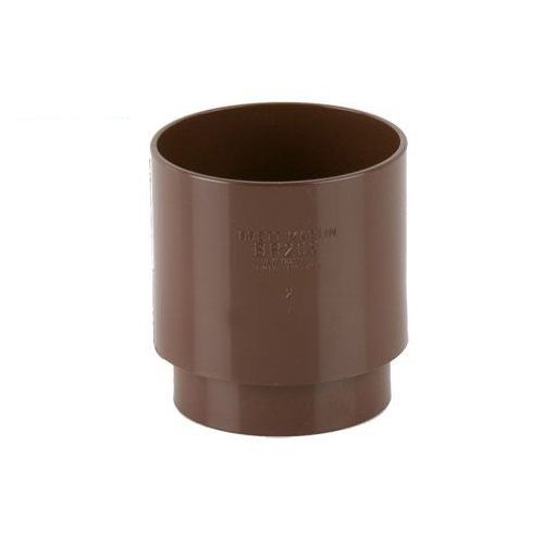 Product image for Brett Martin Plastic Guttering Round Style Downpipe Connector 68mm - Brown