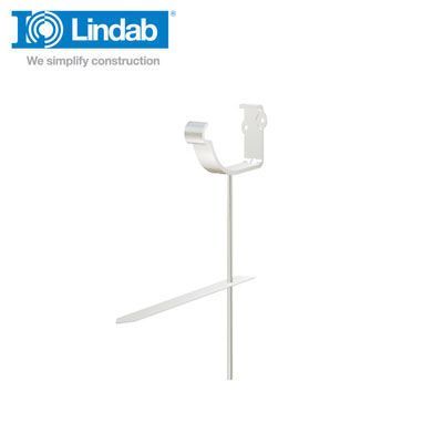 Product image for Lindab 100mm Half Round Steel Rise & Fall Bracket - Antique White