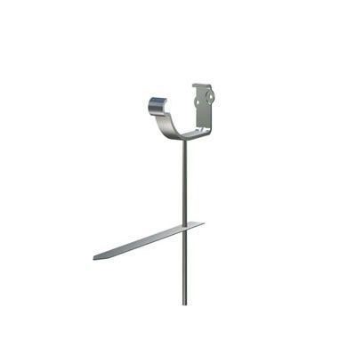 Product image for Lindab 100mm Half Round Steel Rise & Fall Bracket - Dark Grey
