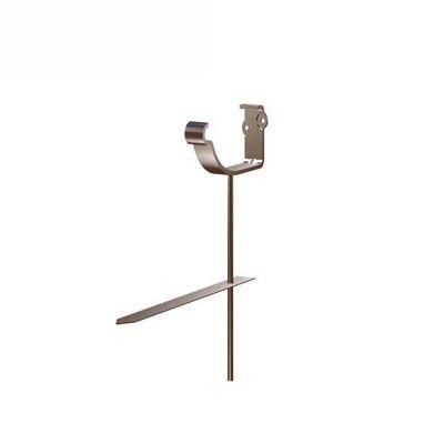 Image of Lindab 125mm Half Round Steel Rise & Fall Bracket - Brown