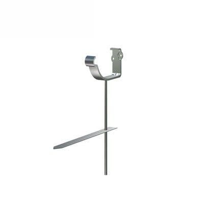 Product image for Lindab 125mm Half Round Steel Rise & Fall Bracket - Dark Grey