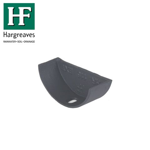 Product image for Cast Iron Half Round Guttering Internal Stopend - 115mm Primed Finish