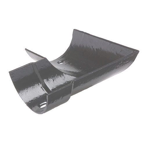 Image of Cast Iron Half Round Guttering 90Dg Left Hand Angle - 125mm Primed