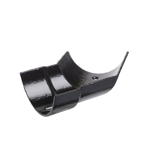Product image for Cast Iron Half Round Guttering 135Dg Left Hand Angle - 115mm Black