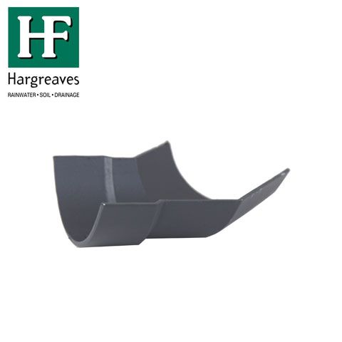 Product image for Cast Iron Half Round Guttering 135Dg Left Hand Angle - 150mm Primed